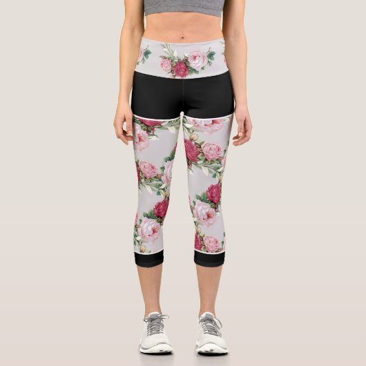 Leggings Rose - Capri (leicht grau) (Vorderseite)