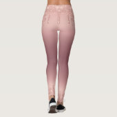 Leggings Rose Gold Blush Glitzer Sparkone Tropfen (Rückseite)
