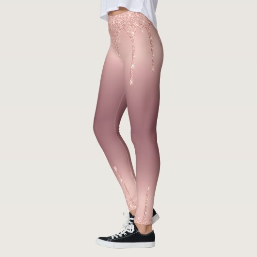 Leggings Rose Gold Blush Glitzer Sparkone Tropfen (Links)
