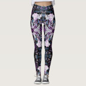 Leggings Rose und Schmetterlinge (Vorderseite)