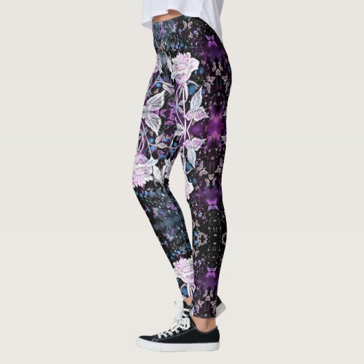 Leggings Rose und Schmetterlinge (Links)