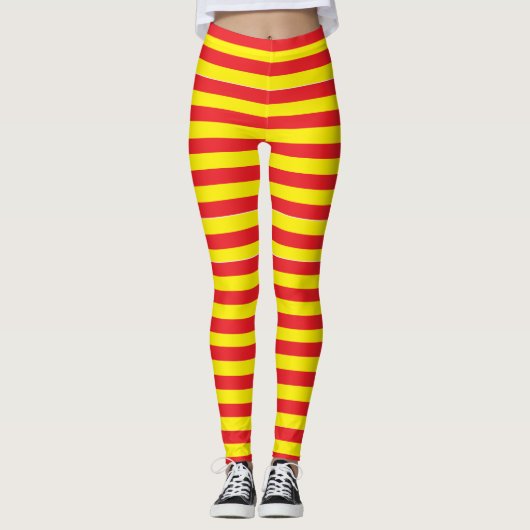 Leggings, rot und gelb gestrichen leggings (Vorderseite)