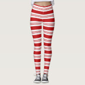 Leggings, rot und weiß gestreift leggings (Vorderseite)
