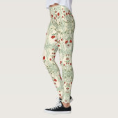 Leggings Rote Blume und Kiefer Blätter im japanisc (Links)