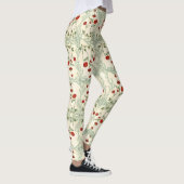 Leggings Rote Blume und Kiefer Blätter im japanisc (Rechts)