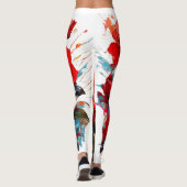 LEGGINGS - ROTE ROSEN (Rückseite)