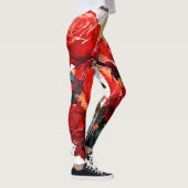 LEGGINGS - ROTE ROSEN (Rechts)