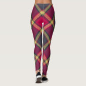Leggings - Roter Gelber Schottischer Tartan (Rückseite)