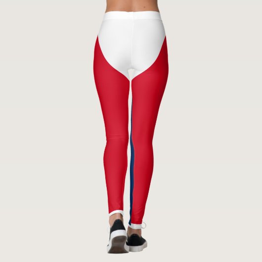 Leggings - Rotes Weiß und Blau (Rückseite)