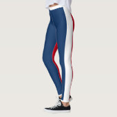 Leggings - Rotes Weiß und Blau (Links)