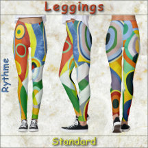 LEGGINGS - "Rythme" - Abstraktes Kunstbild