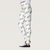 Leggings - Schwarz auf Weiß (Links)