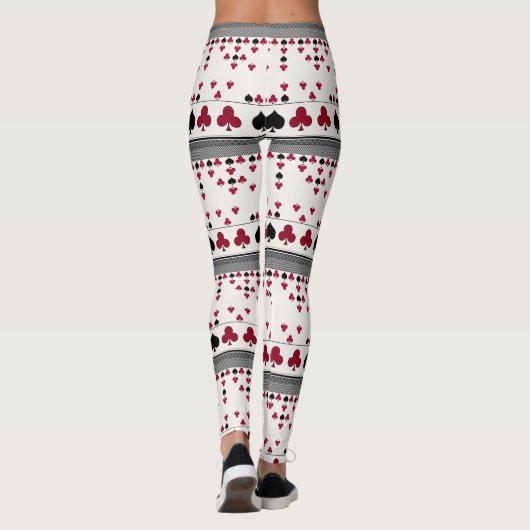 Leggings Schwarz und Rot, Modemuster (Rückseite)