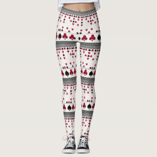 Leggings Schwarz und Rot, Modemuster
