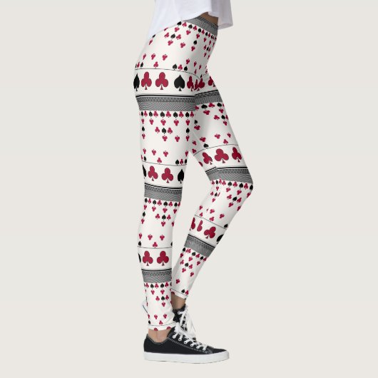 Leggings Schwarz und Rot, Modemuster (Rechts)