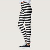 Leggings, schwarz-weiß gestreift leggings (Links)
