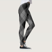 Leggings/Schwarz-Weiß-Streifen Leggings (Rechts)