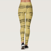 Leggings ~ Sheet Music ~ Golden Background ~  (Rückseite)