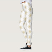 Leggings Snowflake aus Gold Glitzer (Links)