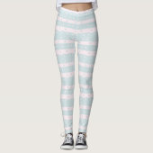 Leggings so Niedlich Blue Wavey Lines (Vorderseite)