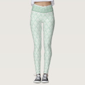 Leggings - Soft Jade Damask (Vorderseite)