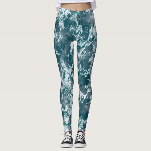 Leggings splash blue (Vorderseite)