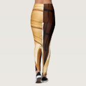 Leggings Tigeraugenfarbenes Rays Design (Rückseite)
