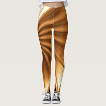 Leggings Tigeraugenfarbenes Rays Design
