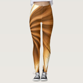 Leggings Tigeraugenfarbenes Rays Design