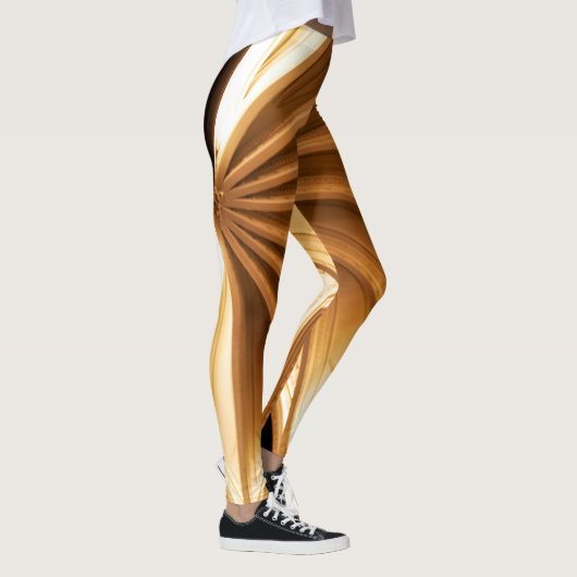 Leggings Tigeraugenfarbenes Rays Design (Rechts)