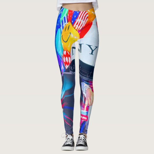 Leggings Time Square Design New York (Vorderseite)