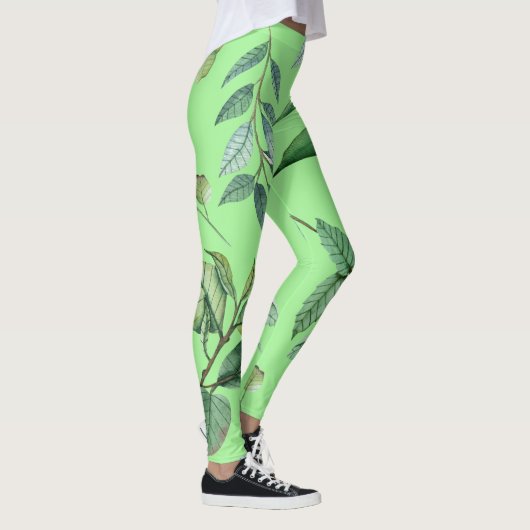 Leggings | Tree Blätter Nature Yoga Pants (Rechts)