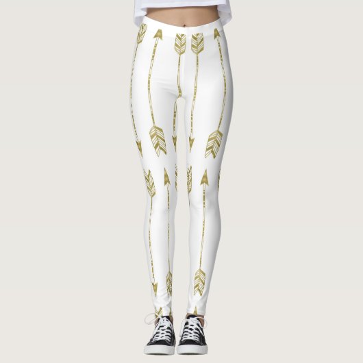 Leggings - Tribal-Gold-Pfeile (Vorderseite)