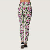 Leggings tropischer Flora (Rosa) (Rückseite)