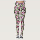 Leggings tropischer Flora (Rosa) (Vorderseite)