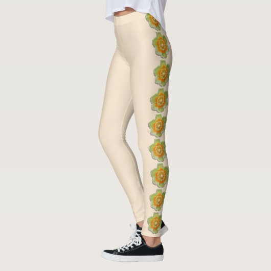 Leggings - Tulip Poplar Tulip auf Creme (Links)