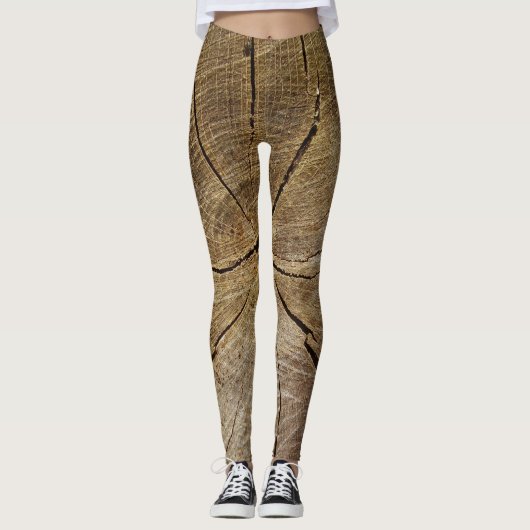 Leggings über den Querschnitt von Eichenbaum (Vorderseite)