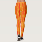 Leggings über orangefarbene und gelbe Streifen (Rückseite)