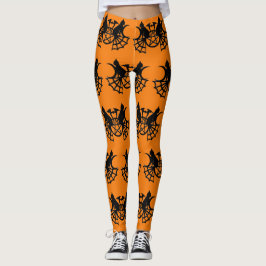 Leggings und Schwarze Katzen Halloween Party Pants