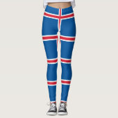 Leggings unter der Flagge Islands (Vorderseite)