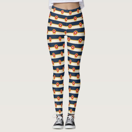Leggings unter der Flagge von Tulsa, Oklahoma (Vorderseite)
