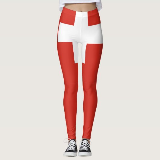 Leggings unter Schweizer Flagge (Vorderseite)