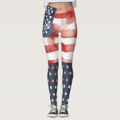 LEGGINGS unter US-Flagge mit Sternenangabe (Vorderseite)