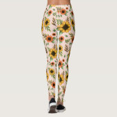 Leggings verziert mit einem lebendigen Sonnenblume (Rückseite)