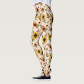Leggings verziert mit einem lebendigen Sonnenblume (Links)