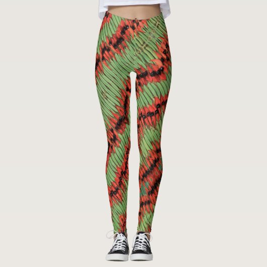 Leggings von BINGALUM Designs "PEAS n PODS" (Vorderseite)