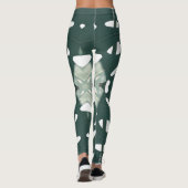 Leggings von Funky Pale Green Leaf (Rückseite)