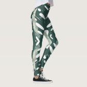 Leggings von Funky Pale Green Leaf (Rechts)