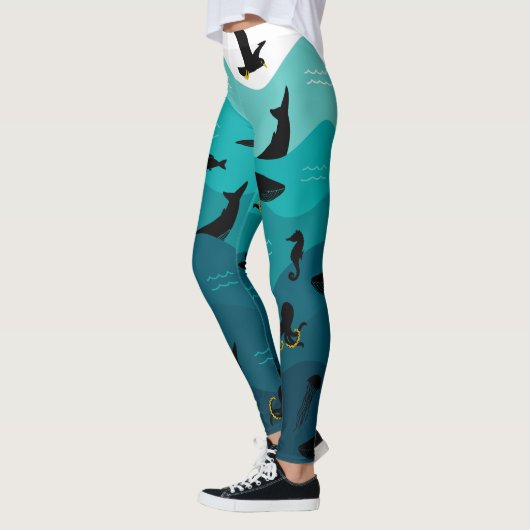 Leggings von Meerestieren (Links)