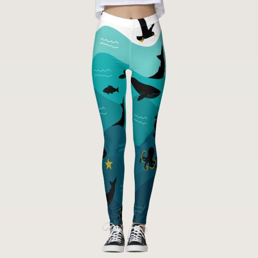 Leggings von Meerestieren (Vorderseite)